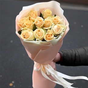 Букет из 11 роз Пич Аваланж (60 см) в Чехове