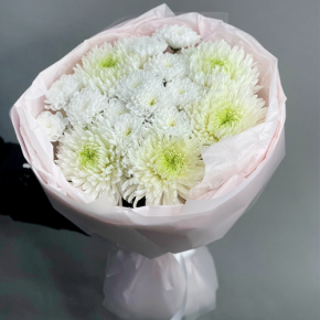 Букет из микса белых хризантем Магнум  в Чехове