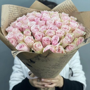 Букет из 51 пастельной розы (40 см) в Чехове