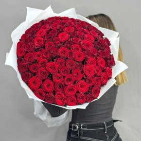 Букет 101 красная роза (60 см) в Чехове