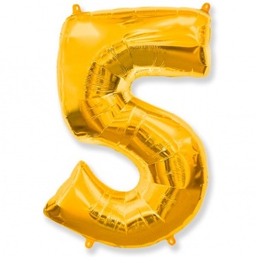 Шар гелиевый цифра 5 (40х102 см) в Чехове