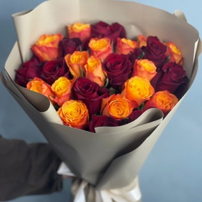 Букет из 25 Кенийских роз микс (40 см) в Чехове