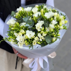 Букет из 51 белой фрезии в Чехове