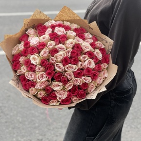 Букет "Амурный" из 101 розы (40 см) в Чехове