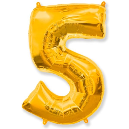 Шар гелиевый цифра 5 (40х102 см) в Чехове