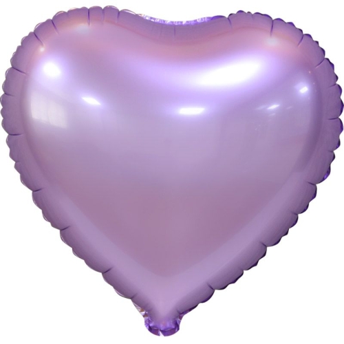 Сердце сиреневое фольгированный шар с гелием (45 см) в Чехове