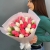 Букет из 25 кораллово-белых тюльпанов в Чехове